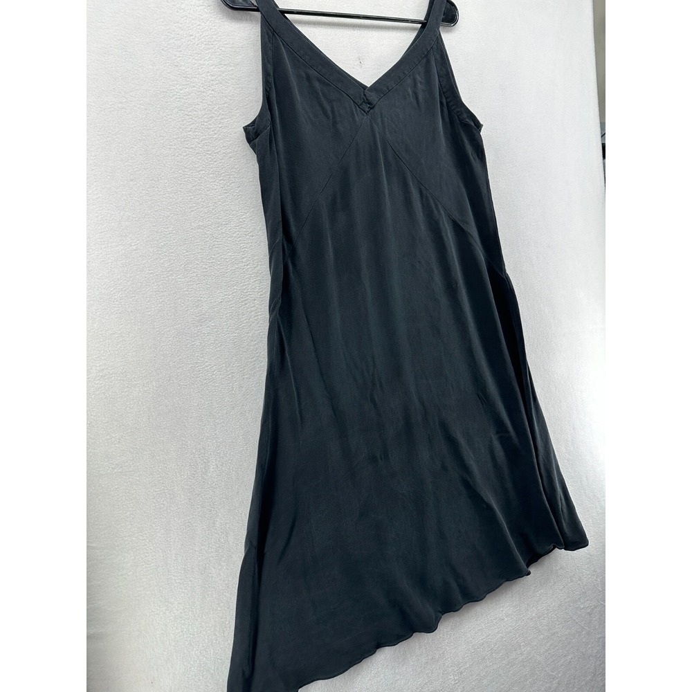 Eileen Fisher A-Line Dress Black Women's Medium Silk Sleeveless V-Neck Pullover - Picture 4 of 9